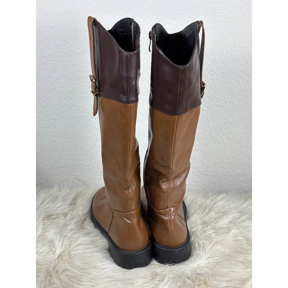 Torgeis Desiree Riding Boots 9 Chestnut Brown Knee‎ High Leather Equestrian Chic